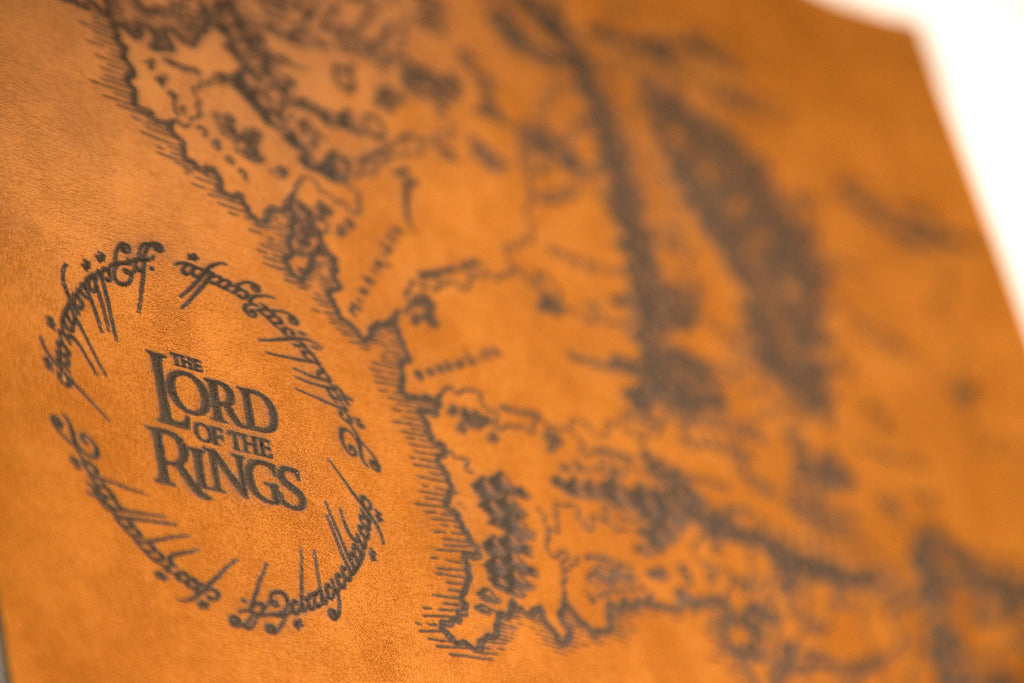 Lord of the Rings leather map