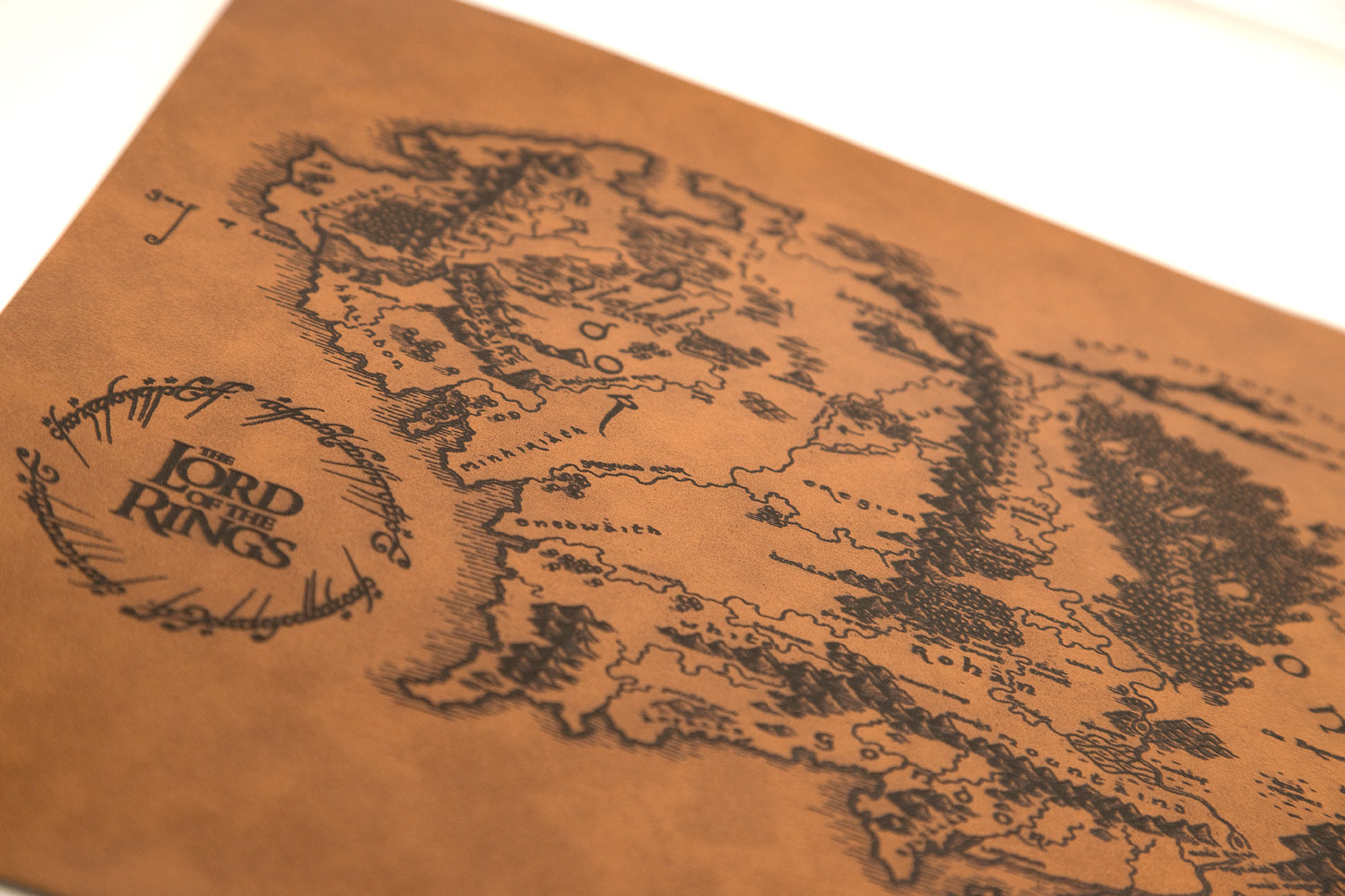 Lord of the Rings leather map