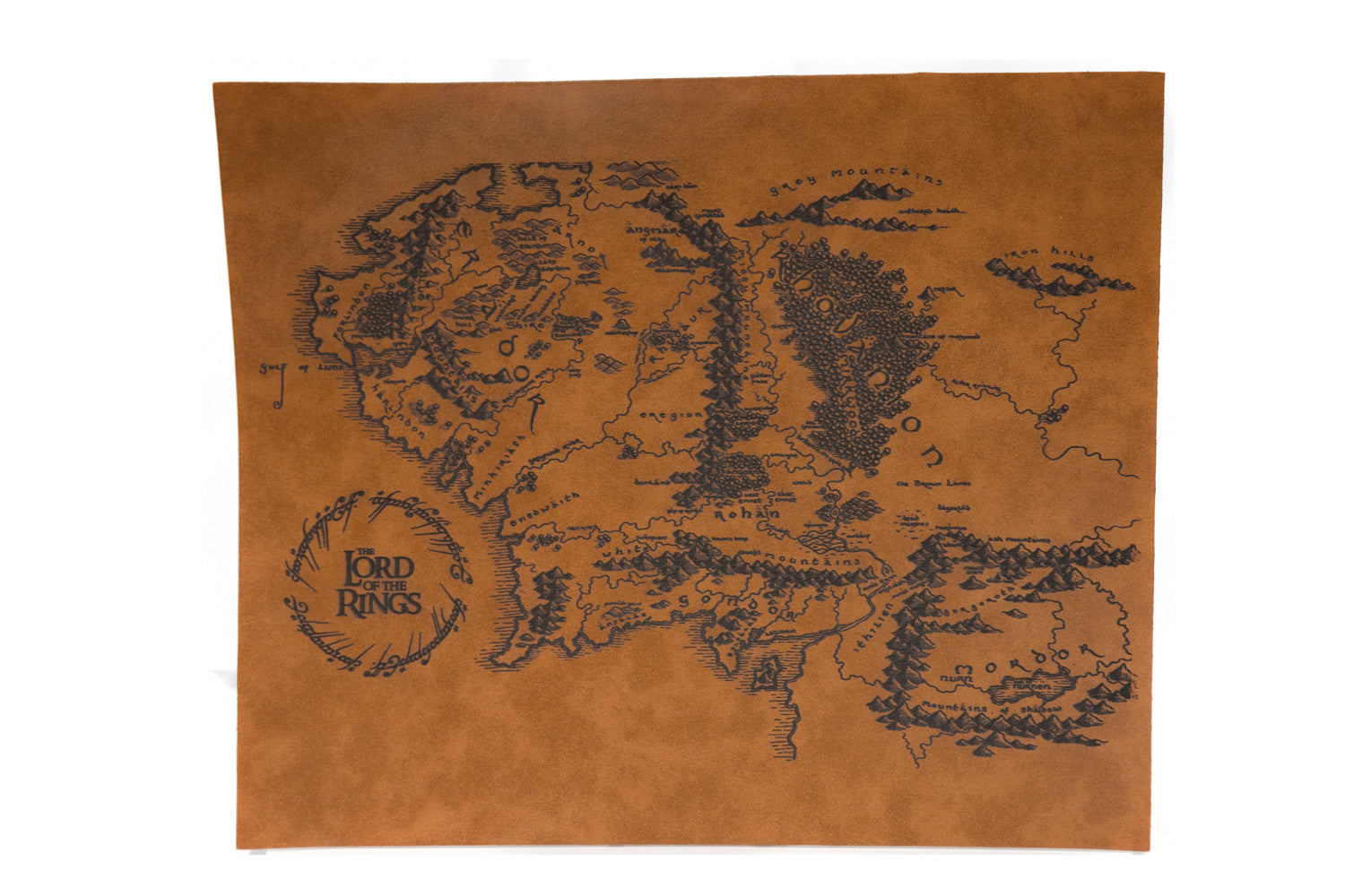 Lord of the Rings leather map