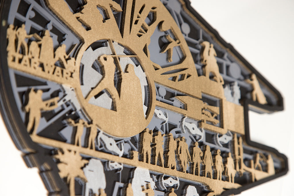 painted Laser Cut Star Wars Art Piece