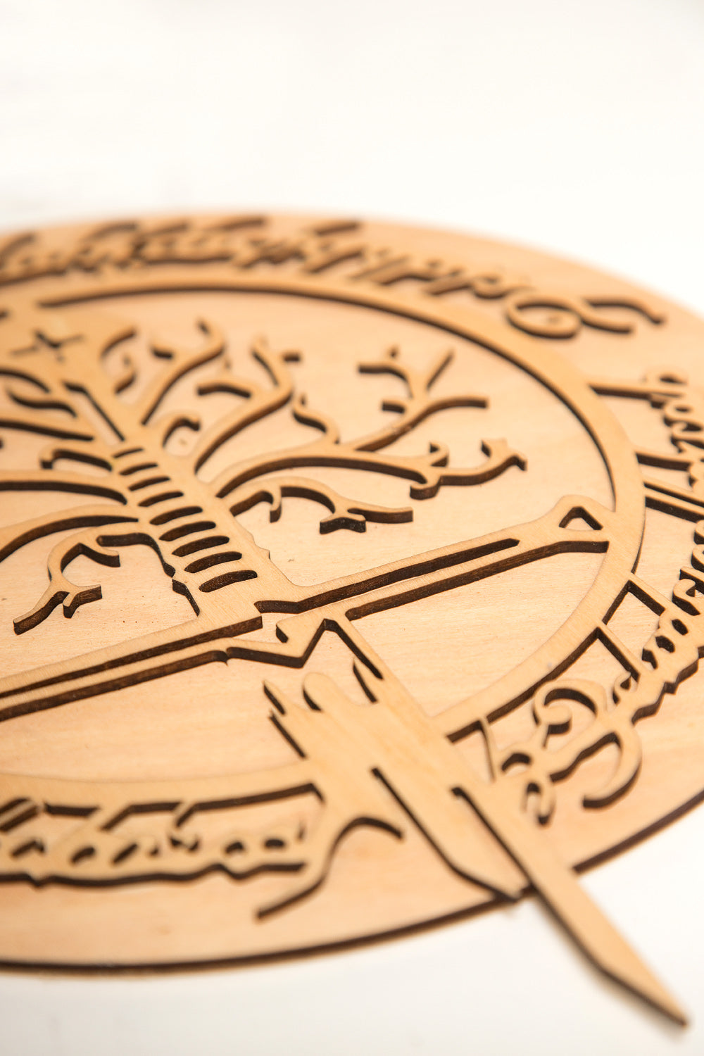 laser cut Lords of the Rings symbol